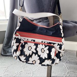 Fossil flower crossbody purse